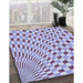 Machine Washable Transitional Purple Sage Bush Purple Rug in a Family Room, wshpat1616blu