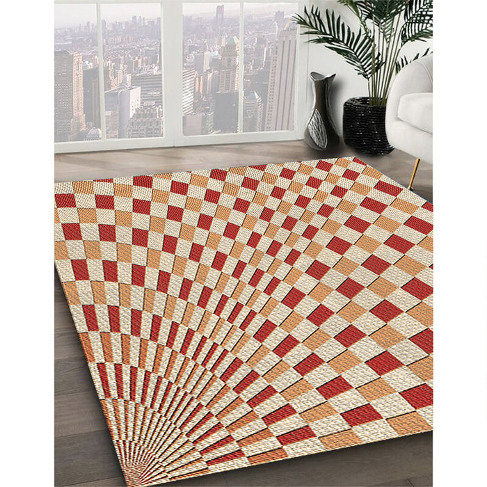 Machine Washable Transitional Khaki Gold Rug in a Family Room, wshpat1616brn