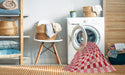 Machine Washable Transitional Deep Rose Pink Rug in a Washing Machine, wshpat1616rd