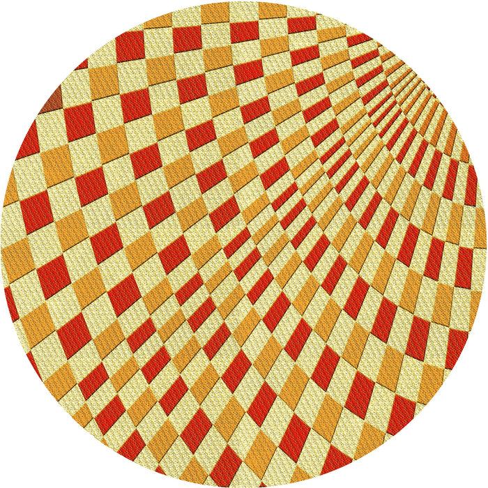 Square Machine Washable Transitional Orange Red Orange Rug in a Living Room, wshpat1616yw