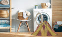 Machine Washable Transitional Orange Rug in a Washing Machine, wshpat1617brn