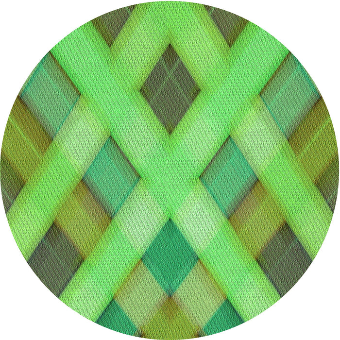 Square Machine Washable Transitional Emerald Green Rug in a Living Room, wshpat1617grn