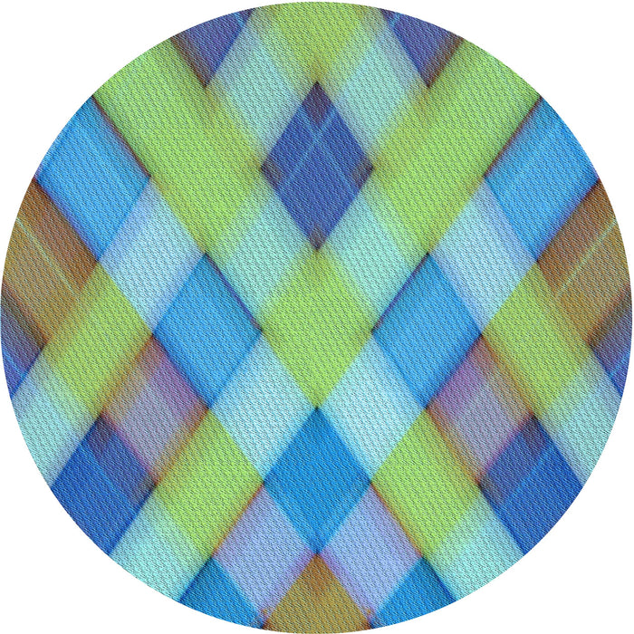 Square Machine Washable Transitional Green Rug in a Living Room, wshpat1617lblu