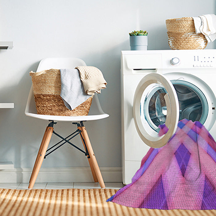 Machine Washable Transitional Violet Purple Rug in a Washing Machine, wshpat1617pur