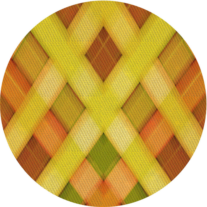 Square Machine Washable Transitional Orange Rug in a Living Room, wshpat1617yw