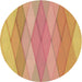 Square Machine Washable Transitional Orange Rug in a Living Room, wshpat1618brn