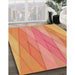 Machine Washable Transitional Bright Orange Rug in a Family Room, wshpat1618org
