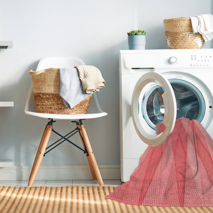 Machine Washable Transitional Light Coral Pink Rug in a Washing Machine, wshpat1618rd