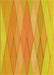 Machine Washable Transitional Neon Orange Rug, wshpat1618yw
