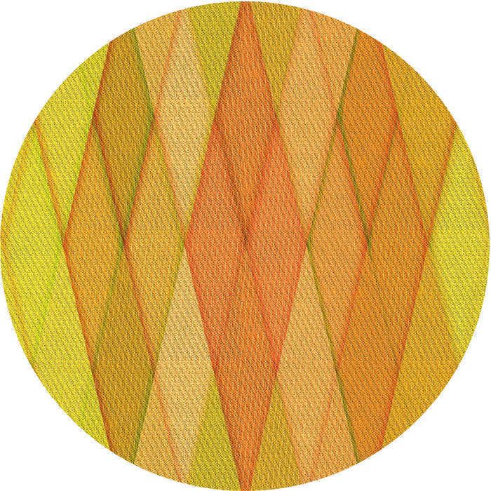 Square Machine Washable Transitional Neon Orange Rug in a Living Room, wshpat1618yw