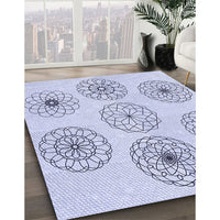 Patterned Lavender Blue Rug, pat1619blu