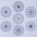 Round Patterned Lavender Blue Rug, pat1619blu