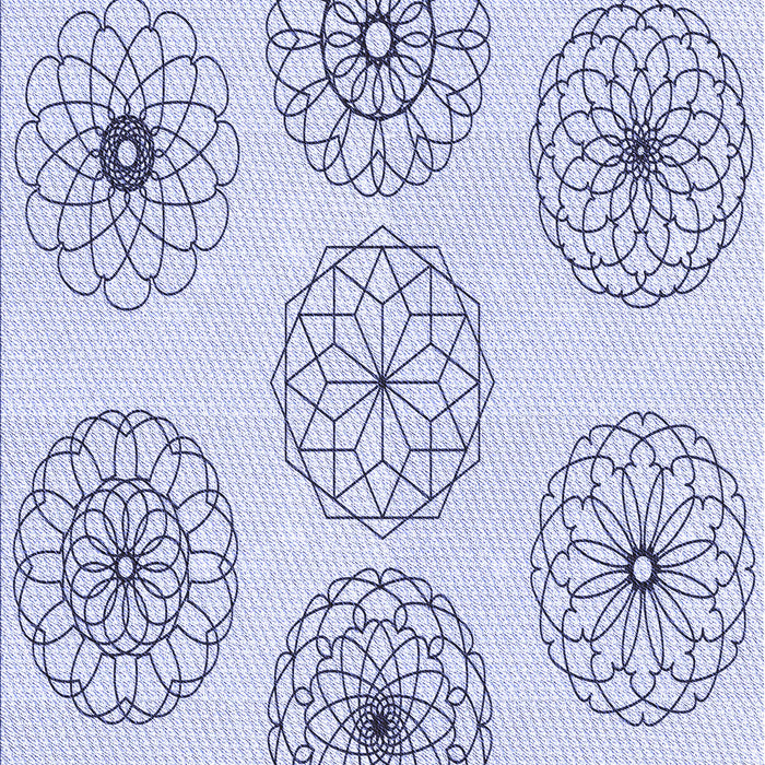 Patterned Lavender Blue Rug, pat1619blu