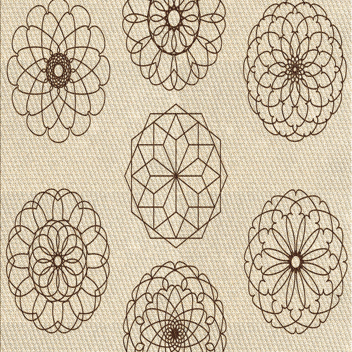 Patterned Peru Brown Rug, pat1619brn