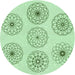 Square Patterned Mint Green Rug, pat1619grn
