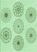 Patterned Mint Green Rug, pat1619grn