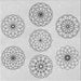 Round Patterned Platinum Gray Rug, pat1619gry