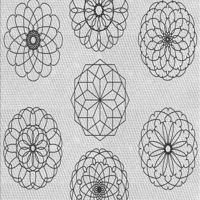 Machine Washable Transitional Platinum Gray Rug, wshpat1619gry