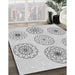 Patterned Platinum Gray Rug in Family Room, pat1619gry