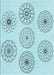 Patterned Electric Blue Rug, pat1619lblu