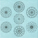 Round Patterned Electric Blue Rug, pat1619lblu