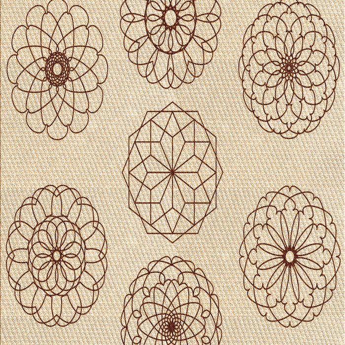 Patterned Peru Brown Rug, pat1619org