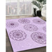 Machine Washable Transitional Orchid Purple Rug in a Family Room, wshpat1619pur