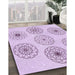 Patterned Orchid Purple Rug in Family Room, pat1619pur