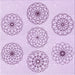Round Patterned Orchid Purple Rug, pat1619pur