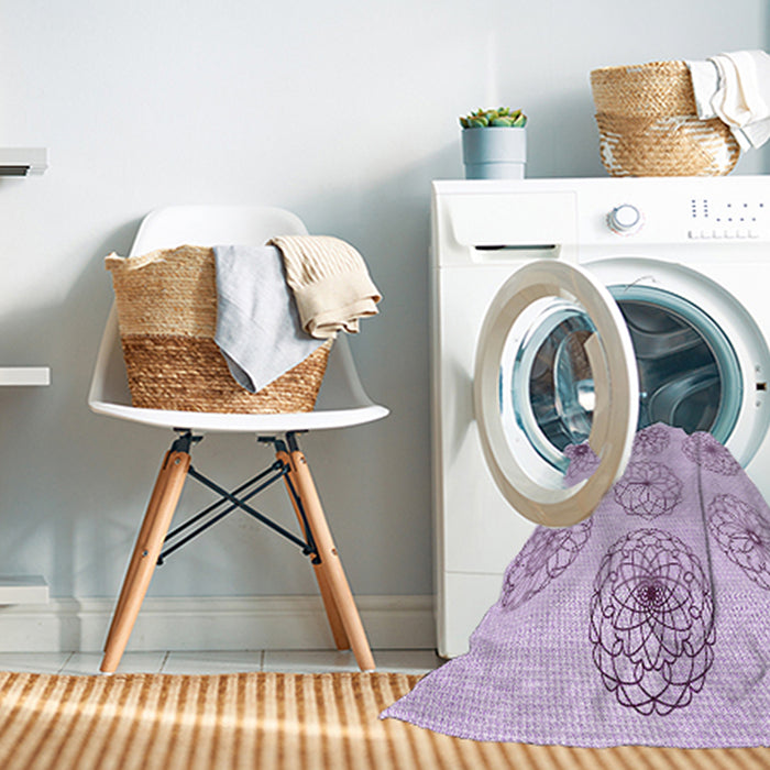 Machine Washable Transitional Orchid Purple Rug in a Washing Machine, wshpat1619pur