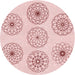 Square Patterned Pink Rug, pat1619rd