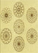 Patterned Sun Yellow Rug, pat1619yw