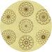 Square Patterned Sun Yellow Rug, pat1619yw