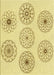 Machine Washable Transitional Sun Yellow Rug, wshpat1619yw