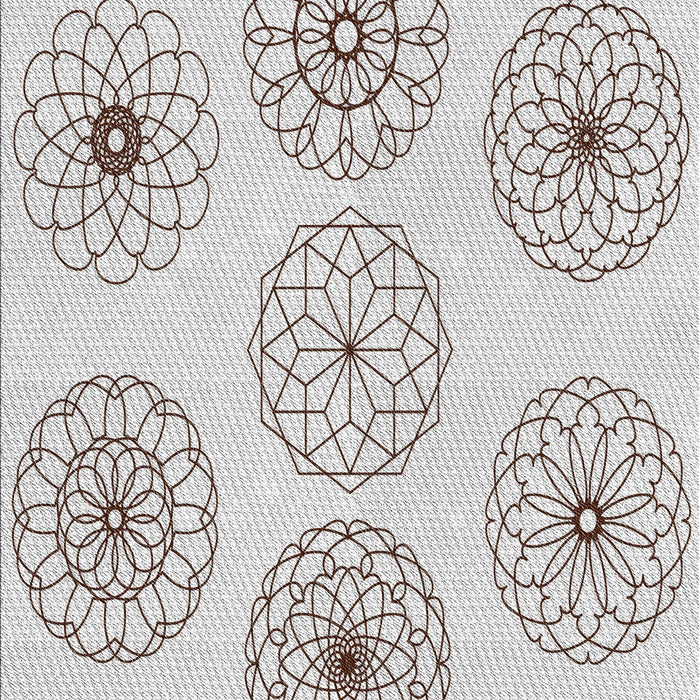 Patterned Off-White Novelty Rug, pat1619
