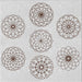 Square Patterned Off-White Novelty Rug, pat1619