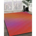 Patterned Red Novelty Rug in Family Room, pat161