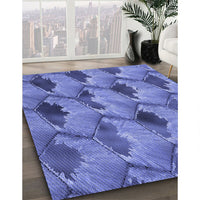 Patterned Sky Blue Rug, pat162blu