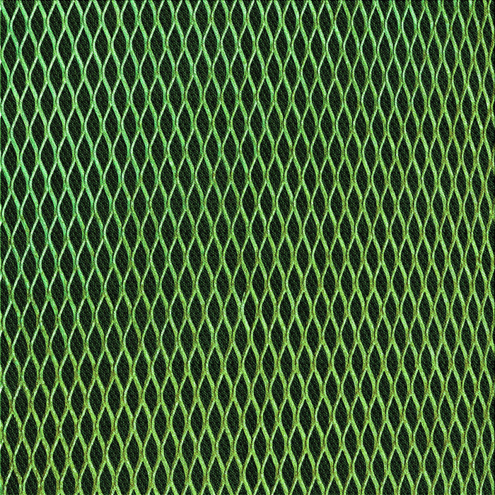 Round Patterned Black Rug, pat1620grn