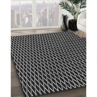 Patterned Midnight Gray Rug, pat1620gry