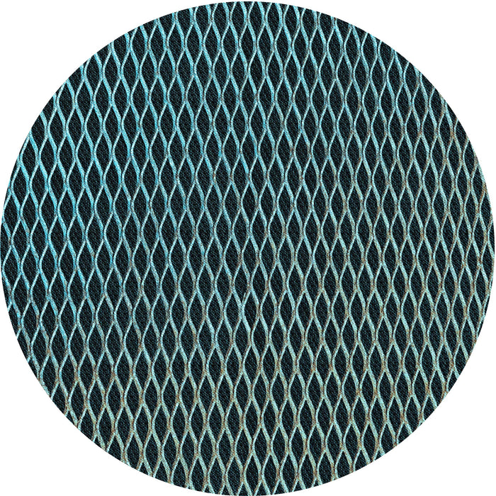 Square Patterned Midnight Gray Rug, pat1620lblu