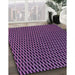 Machine Washable Transitional Medium Orchid Purple Rug in a Family Room, wshpat1620pur