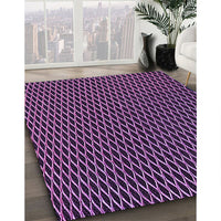 Patterned Medium Orchid Purple Rug, pat1620pur