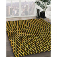 Patterned Caramel Brown Rug, pat1620yw