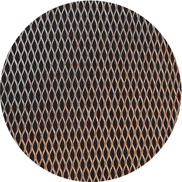 Square Machine Washable Transitional Black Rug, wshpat1620