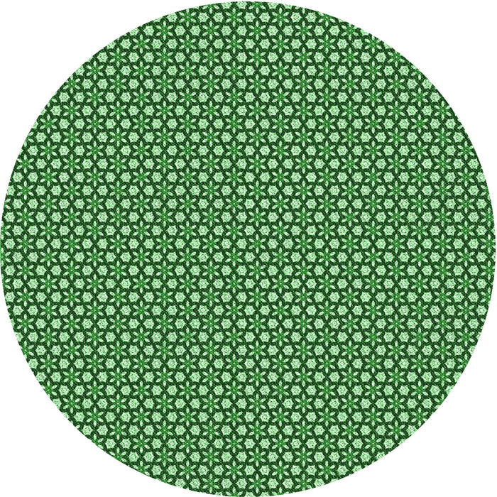 Square Machine Washable Transitional Deep Emerald Green Rug in a Living Room, wshpat1621grn