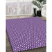 Patterned Bright Purple Rug in Family Room, pat1621pur