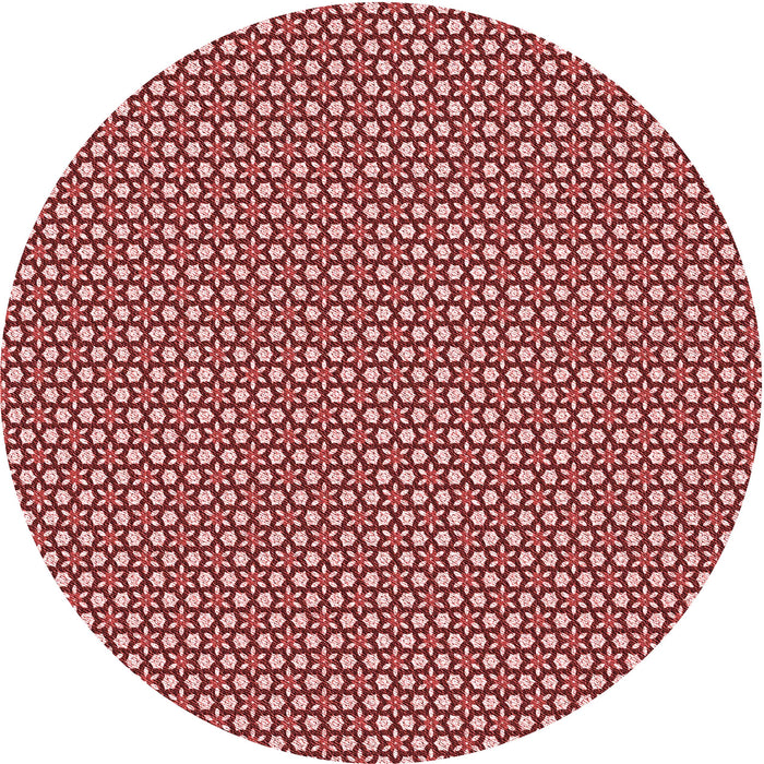 Square Patterned Tomato Red Rug, pat1621rd