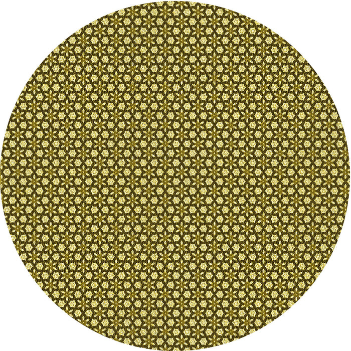 Square Patterned Metallic Gold Rug, pat1621yw