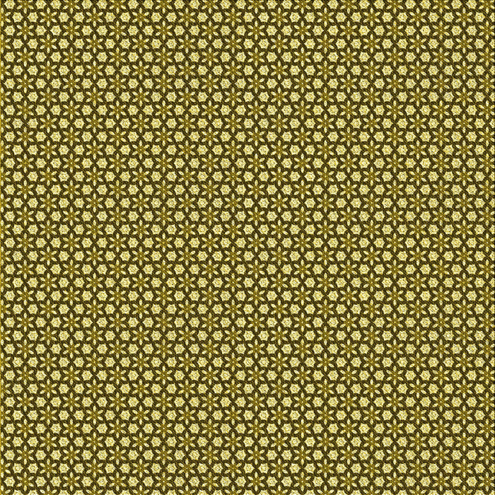 Round Patterned Metallic Gold Rug, pat1621yw